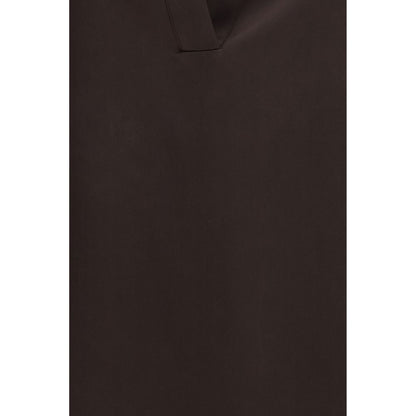 Brown Silk Dress Shirt