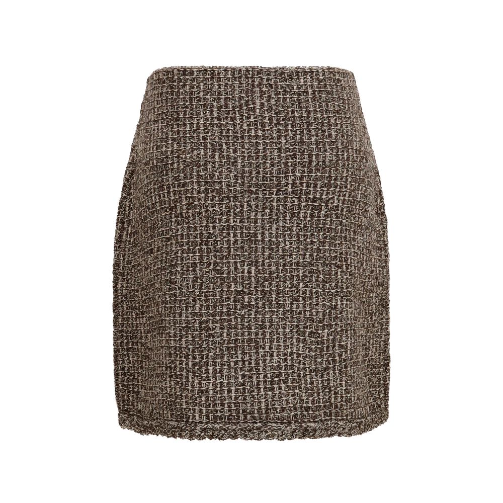 Brown Polyamide Mini Skirt