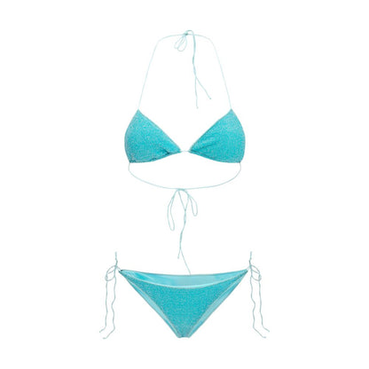 Blue Elastane Bikini