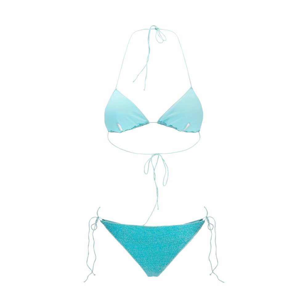 Blue Elastane Bikini