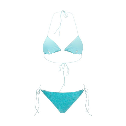 Blue Elastane Bikini