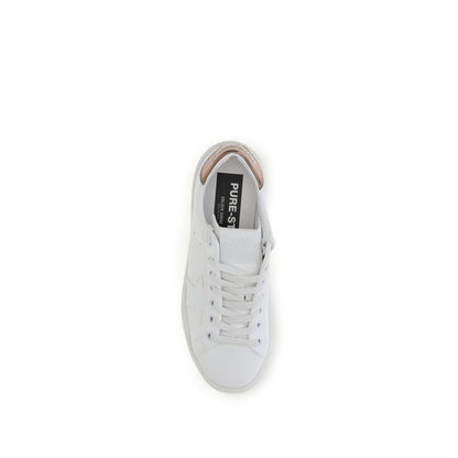 White Calf Leather Bos Taurus Low Top Sneakers