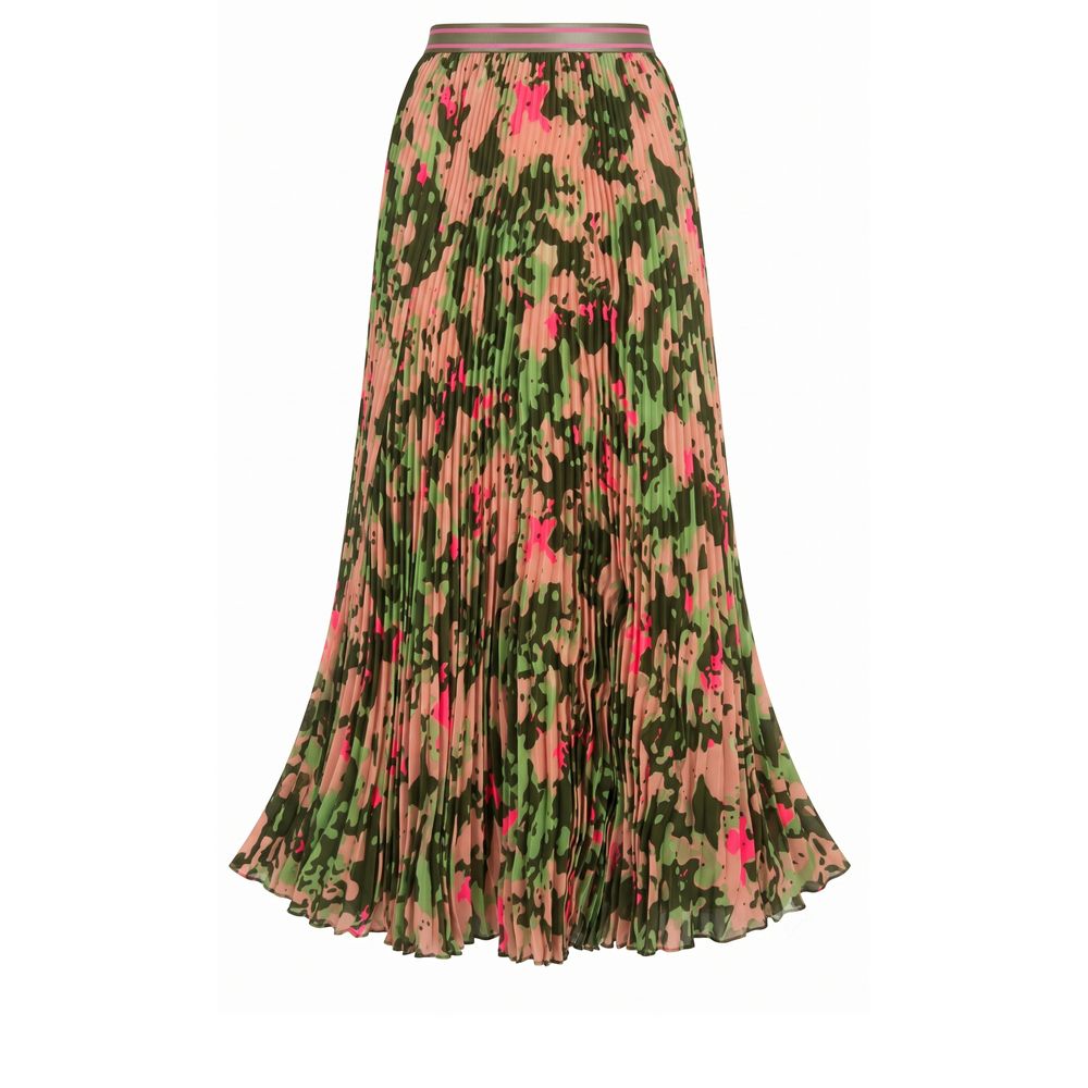 Pink Polyester Women Skirt