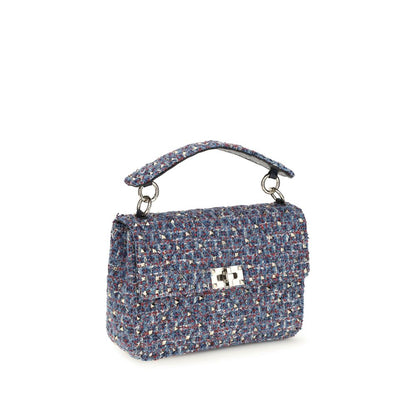 Blue Fabric Shoulder Bag