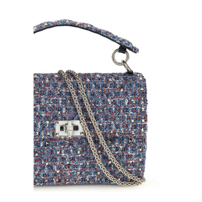 Blue Fabric Shoulder Bag