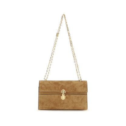 Beige Calf Leather Bos Taurus Shoulder Bag