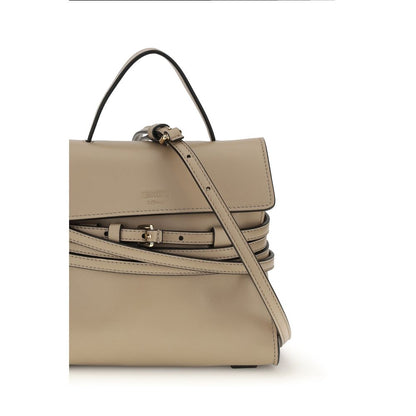 Beige Goatskin Shoulder Bag
