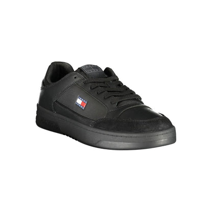 Black Polyurethane Men's Sneaker