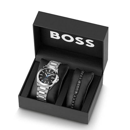 Gray Stainless Steel Dress Watch