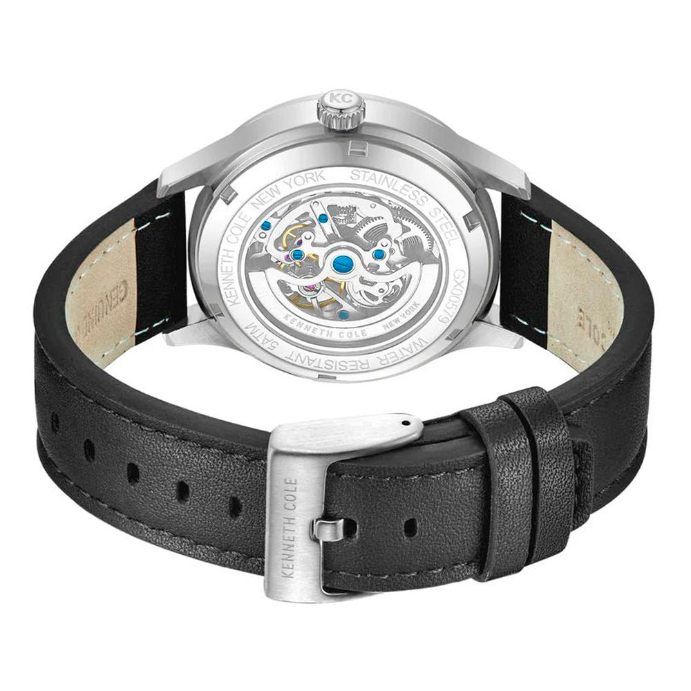 Black Leather Dress Watch