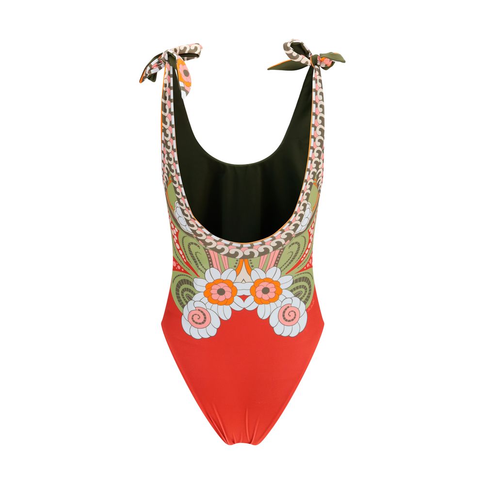 Multicolor Polyamide One-Piece Swimsuit