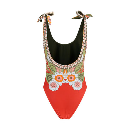 Multicolor Polyamide One-Piece Swimsuit
