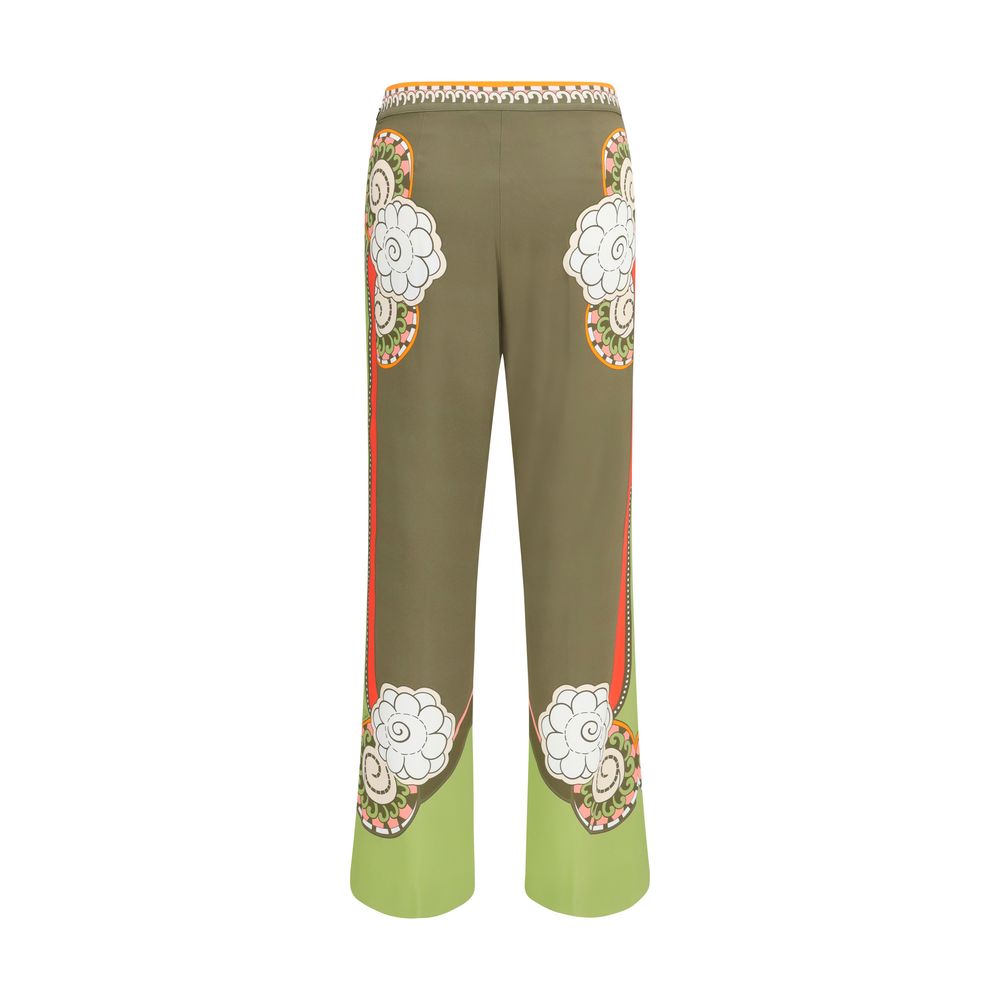 Multicolor Viscose Casual Pants