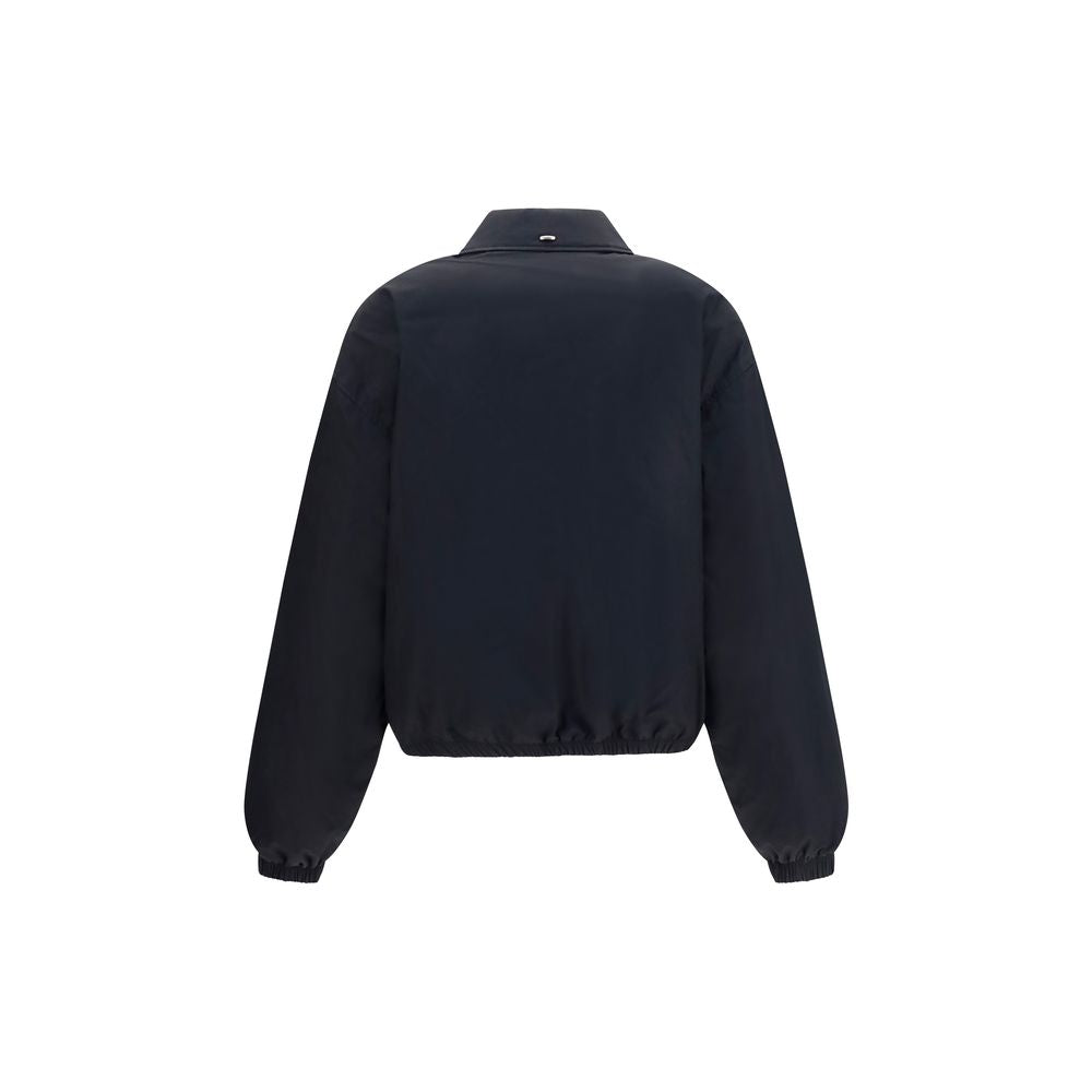Black Cotton Full-Length Jacket