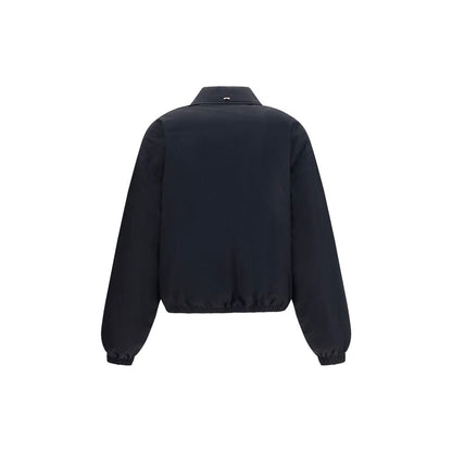Black Cotton Full-Length Jacket