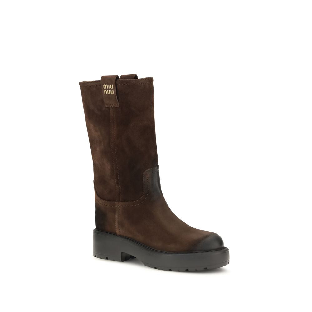 Brown Calf Leather Bos Taurus Ankle Boots