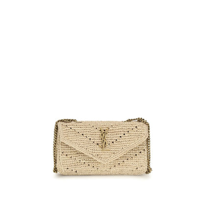 Beige Raffia Shoulder Bag