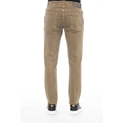 Green Cotton Men Pant