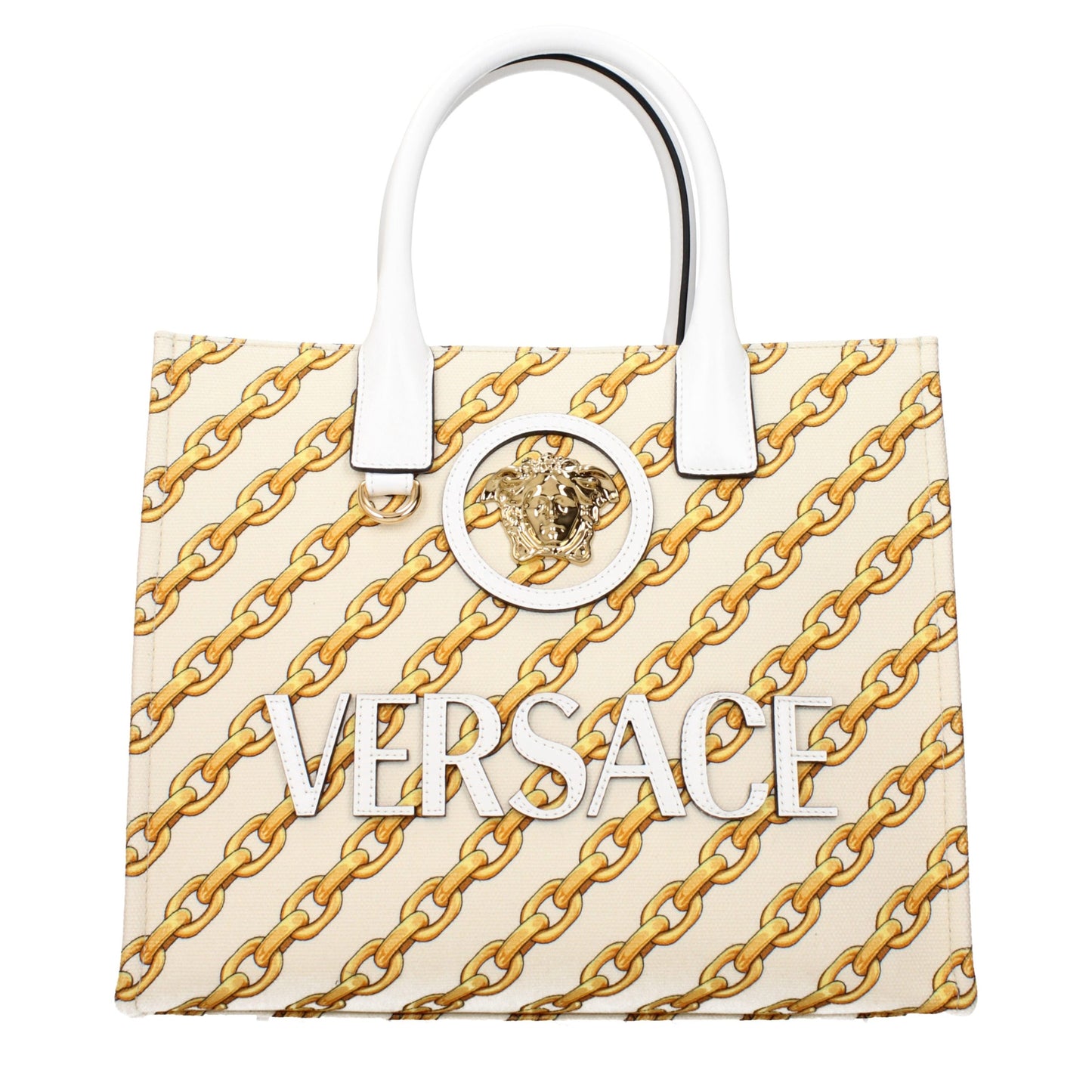 Beige Fabric Handbag