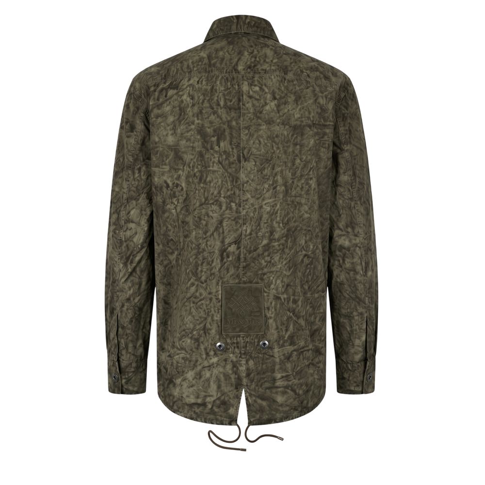 Green Viscose Men's Shirt