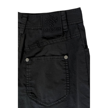 Black Cotton Women Shorts