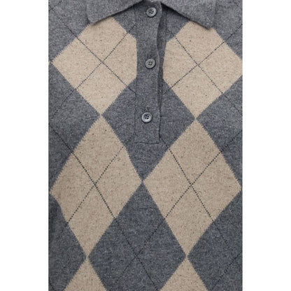 Gray Polyamide Polo Shirt