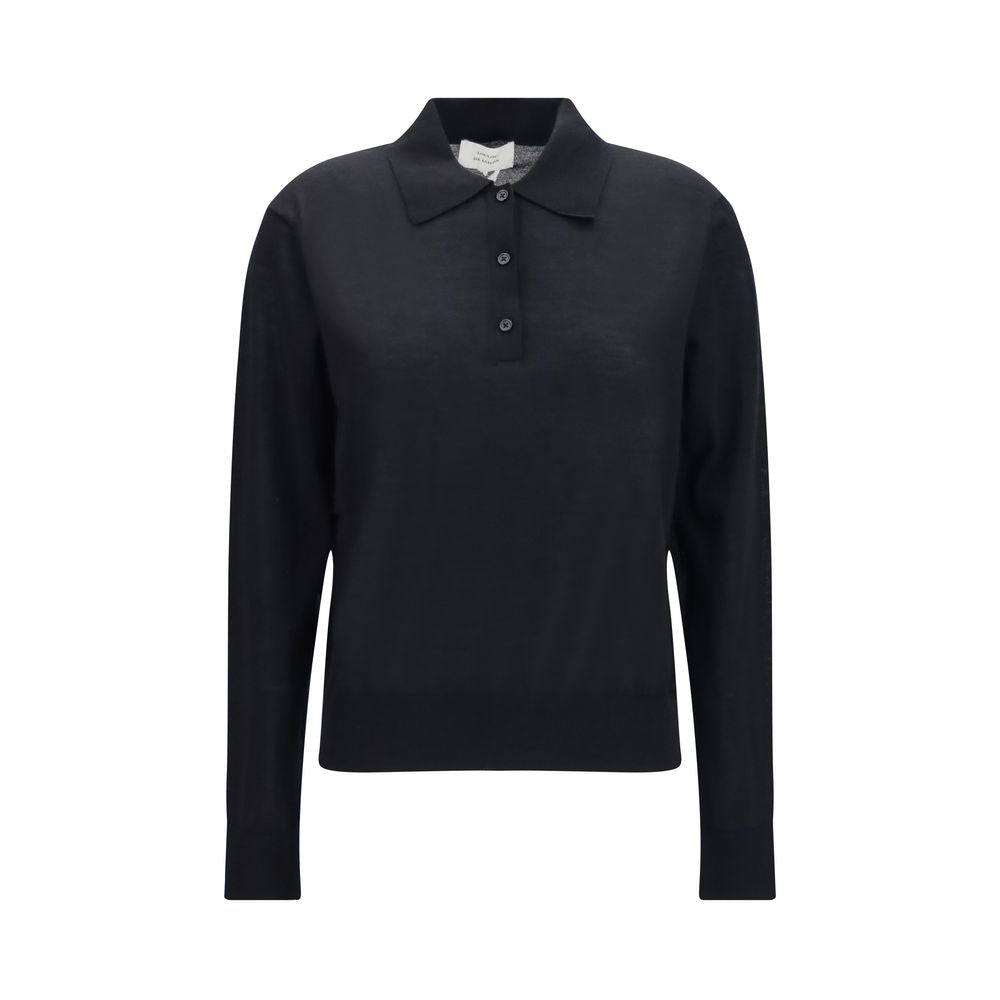 Black Cashmere Polo Shirt