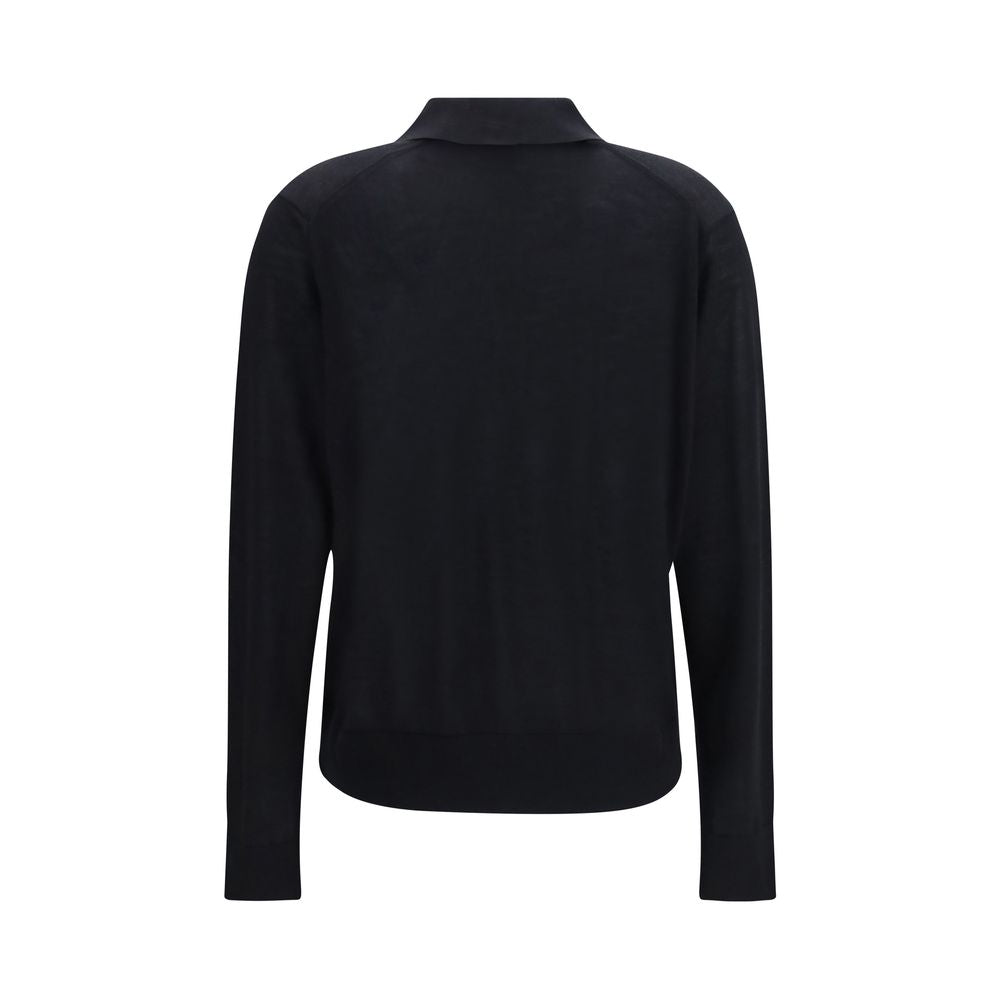 Black Cashmere Polo Shirt