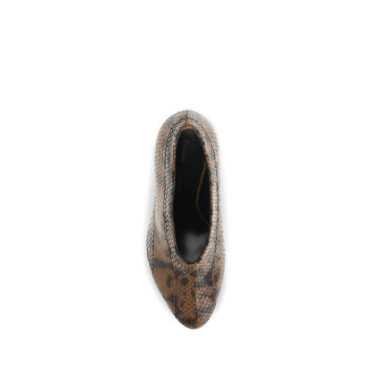 Brown Calf Leather Bos Taurus High Heel Pumps