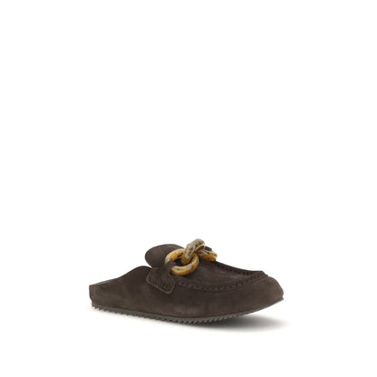 Brown Calf Leather Bos Taurus Mules
