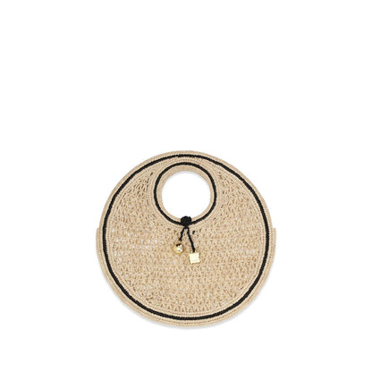Beige Raffia Handbag