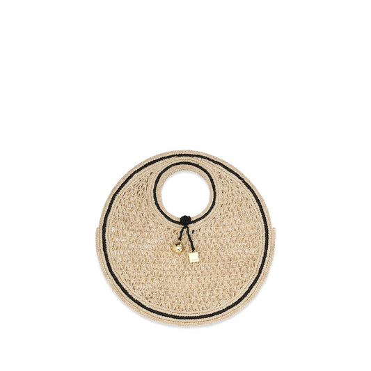 Beige Raffia Handbag