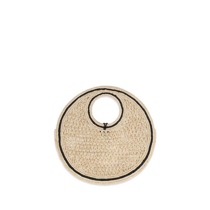 Beige Raffia Handbag