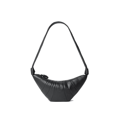 Black Lamb Leather Shoulder Bag