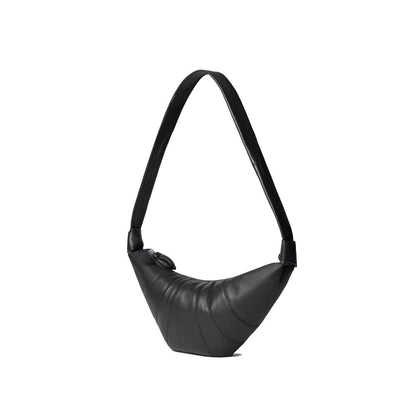 Black Lamb Leather Shoulder Bag