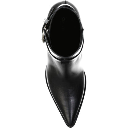 Black Calfskin High Heel Boots