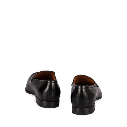 Black Calfskin Slip-On Loafers