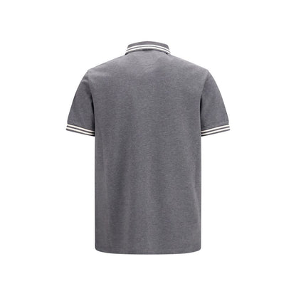 Gray Cotton Polo Shirt