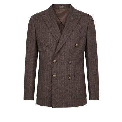 Brown Wool Men Jacket