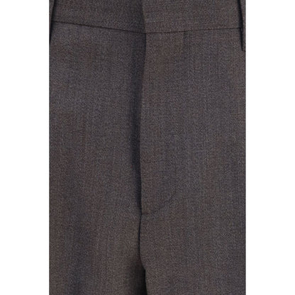 Gray Viscose Dress Pants