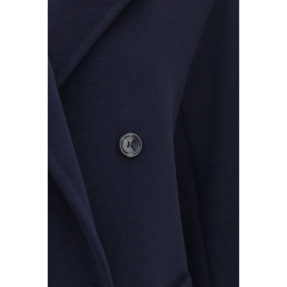 Blue Wool Oves Aries Full-Length Jacket