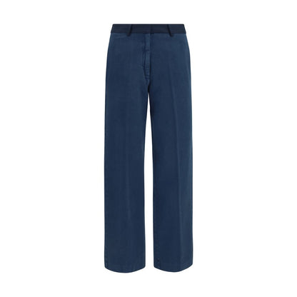 Blue Cotton Chino Pants