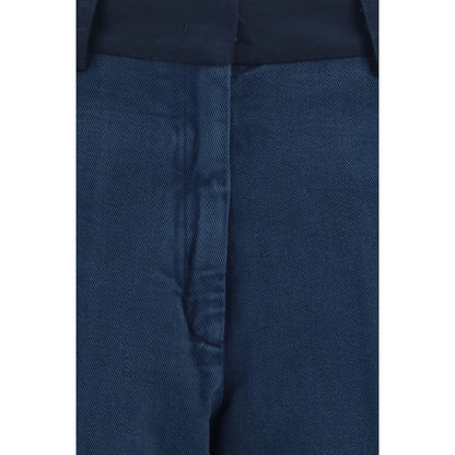 Blue Cotton Chino Pants