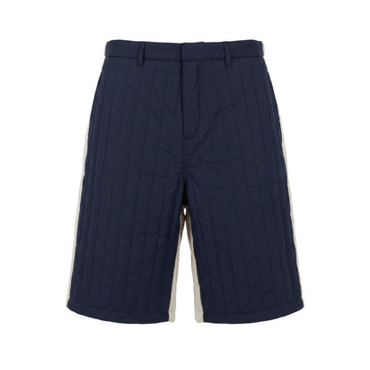 Blue Polyester Men's Short