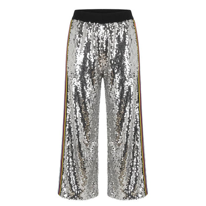 Grey Polyester Women Pants