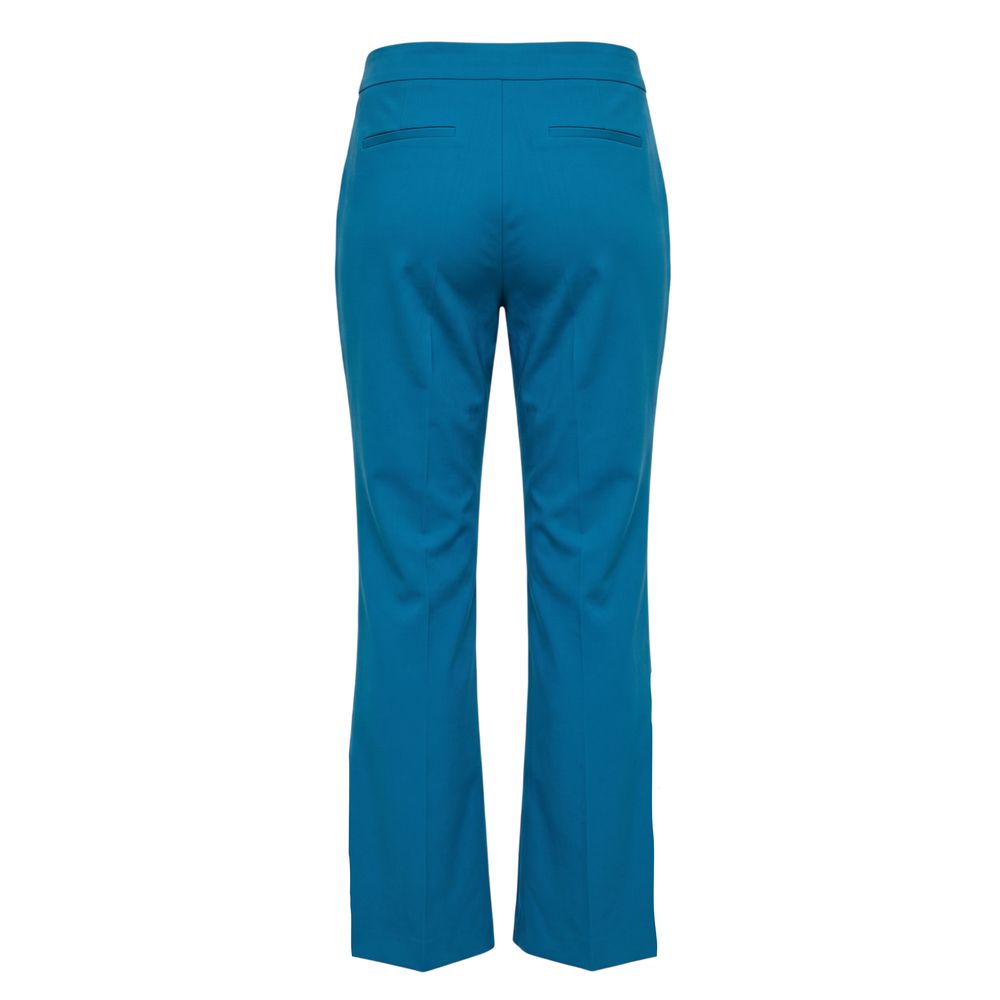Blue Cotton Women Pants
