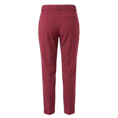 Red Polyester Women Pants