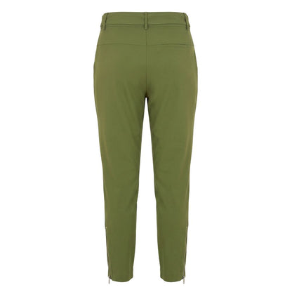 Green Polyester Women Pants