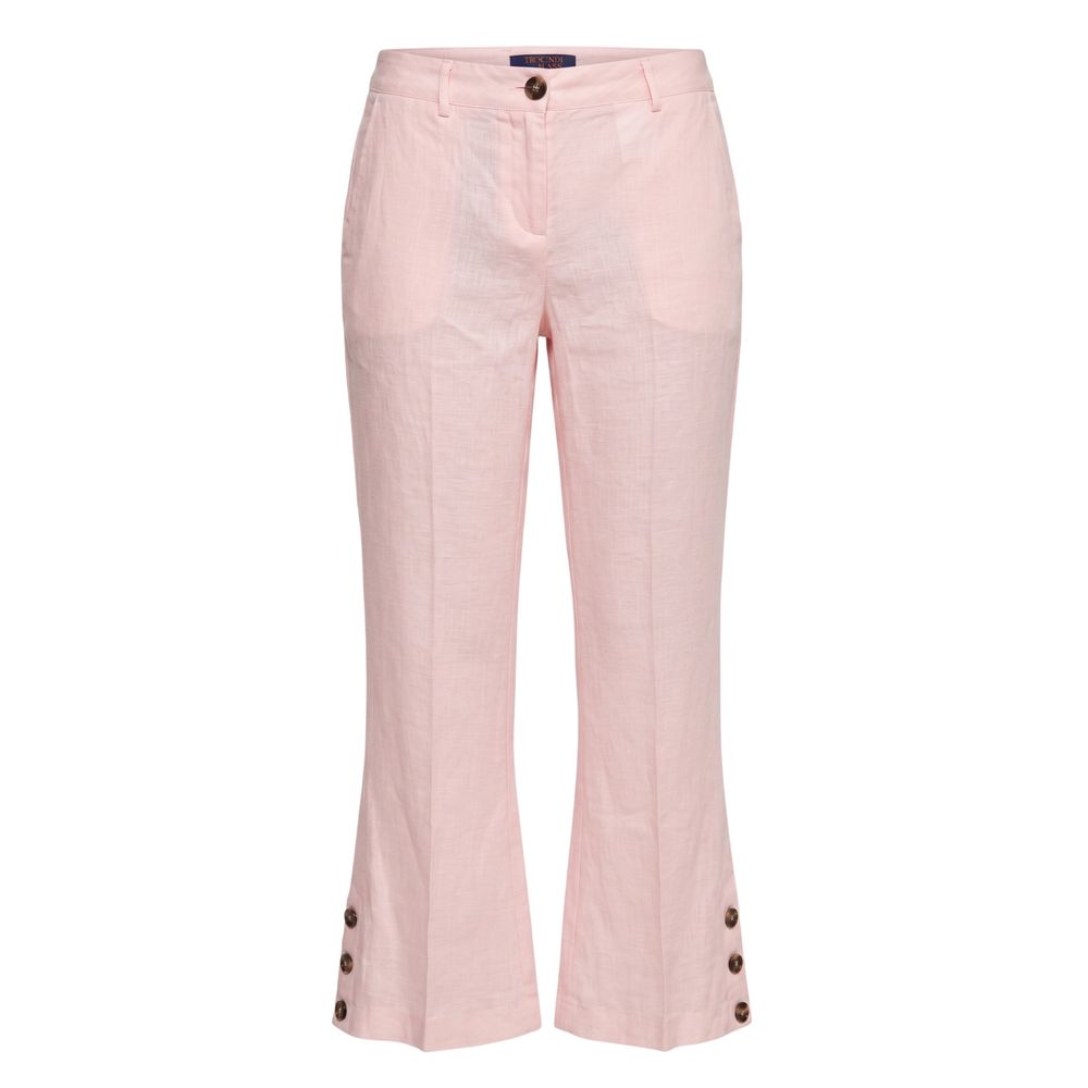 Pink Flax Women Pants