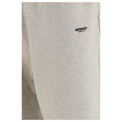 Beige Cotton Casual Pants